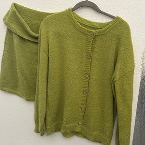 Source Unknown Olive Green Skirt Set